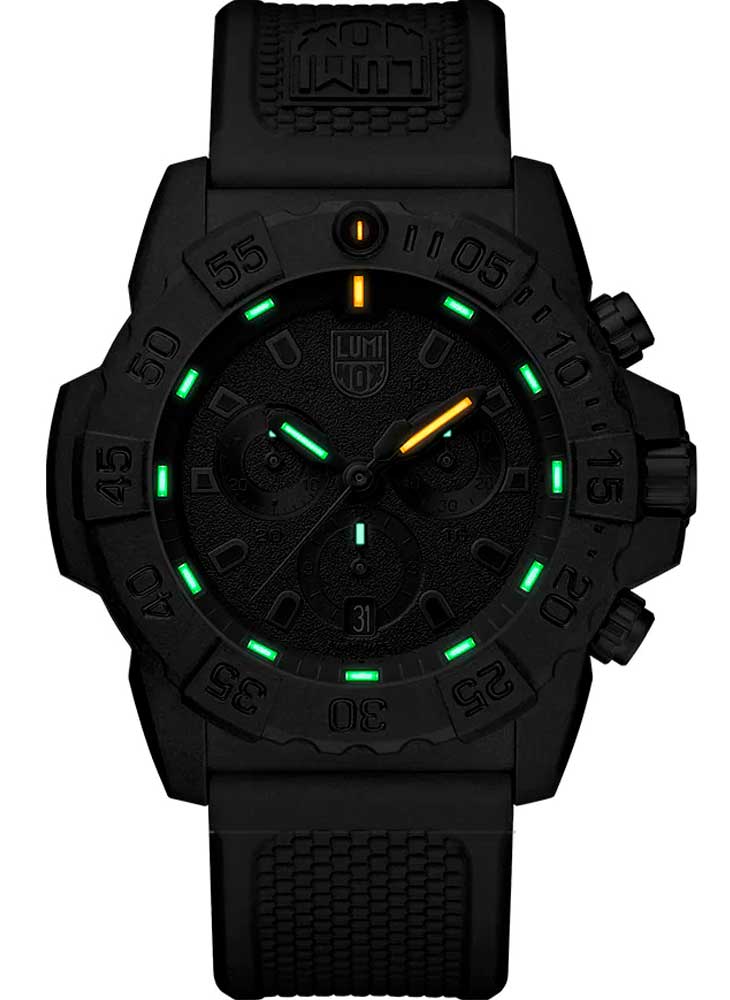RELÓGIO LUMINOX NAVY SEAL CHRONOGRAPH 3581 BLACKOUT *45mm *Swiss Made