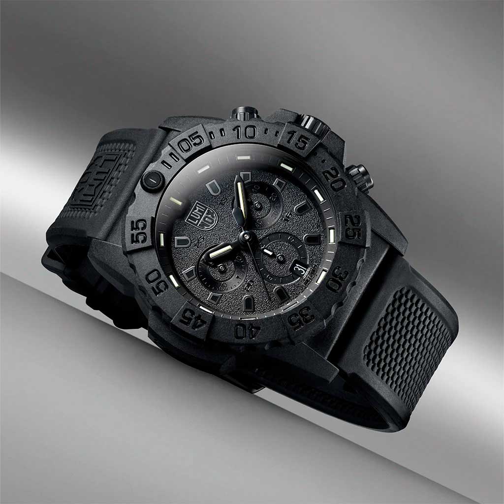 RELÓGIO LUMINOX NAVY SEAL CHRONOGRAPH 3581 BLACKOUT *45mm *Swiss Made