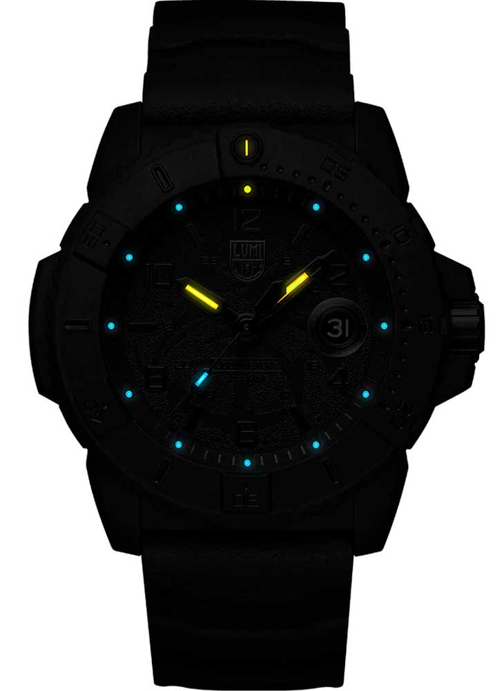RELÓGIO LUMINOX NAVY SEAL 3601 BLACKOUT *45MM *Safira *Swiss Made