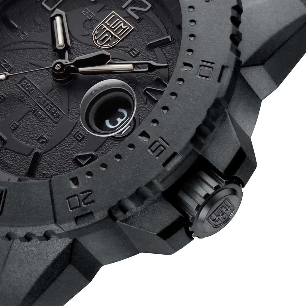RELÓGIO LUMINOX NAVY SEAL 3601 BLACKOUT *45MM *Safira *Swiss Made