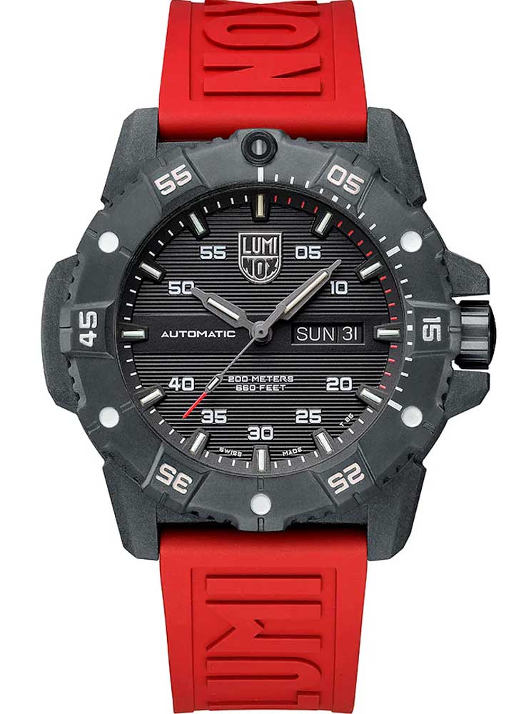 RELÓGIO LUMINOX AUTOMÁTICO MASTER CARBON SEAL 3875 *Safira *45 MM *Swiss Made