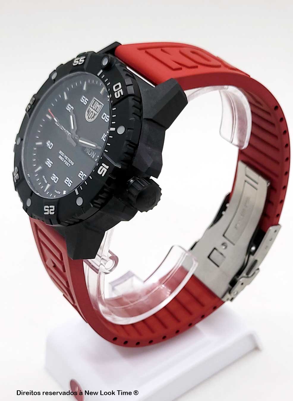 RELÓGIO LUMINOX AUTOMÁTICO MASTER CARBON SEAL 3875 *Safira *45 MM *Swiss Made