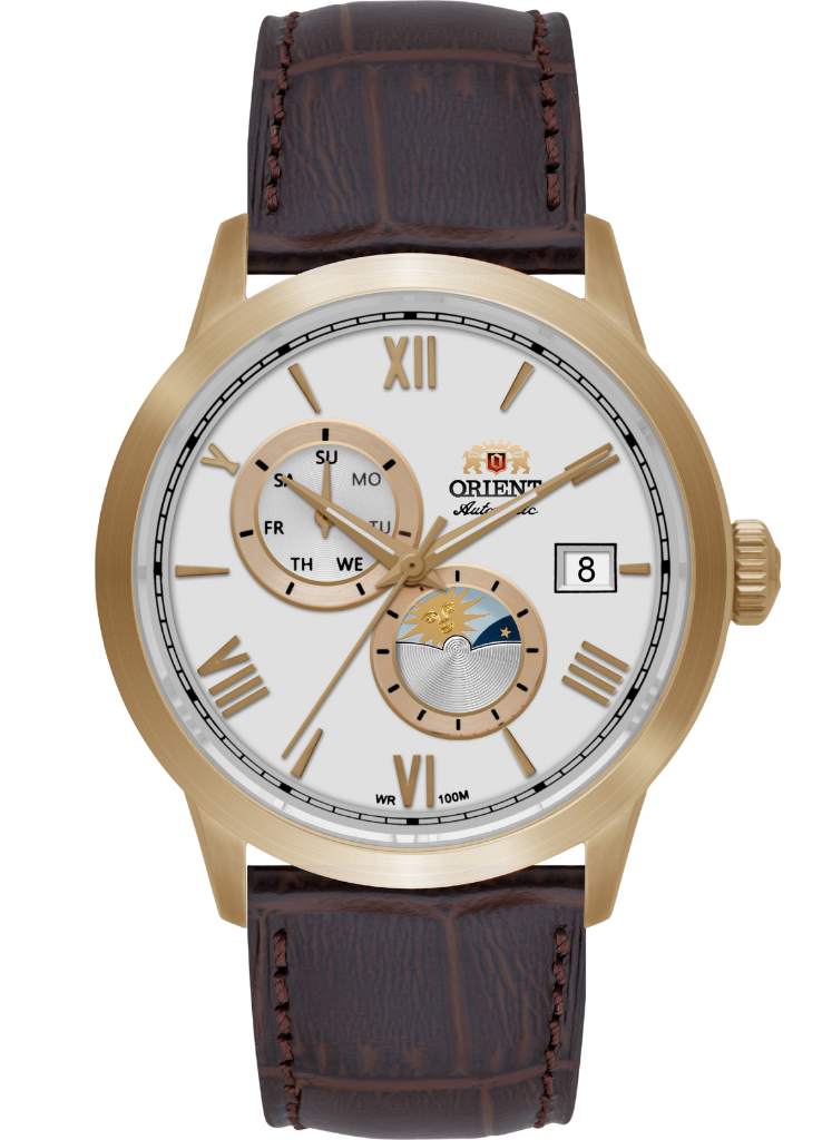 Relógio ORIENT Special Calibers Automático Sun and Moon YN6GC034 S3NX