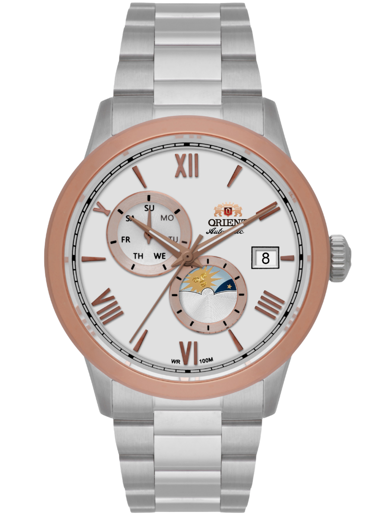 Relógio ORIENT Special Calibers Automático Sun and Moon YN6MS034 S3SX