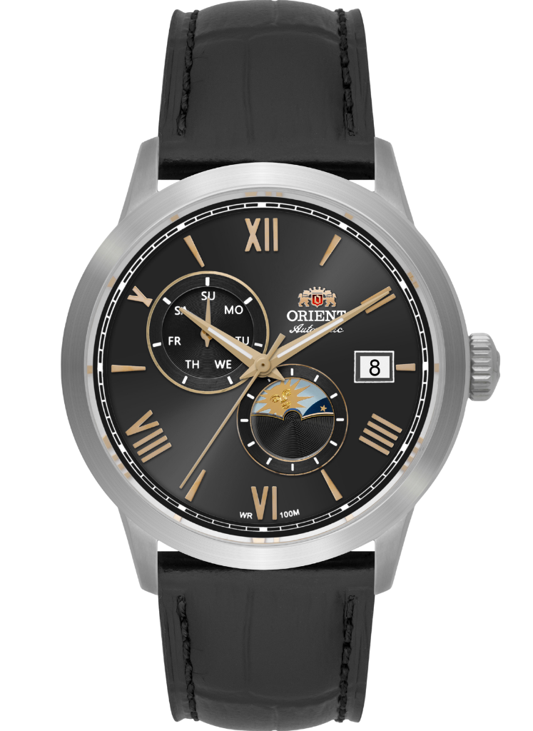 Relógio ORIENT Special Calibers Automático Sun and Moon YN6SC034 P3PX