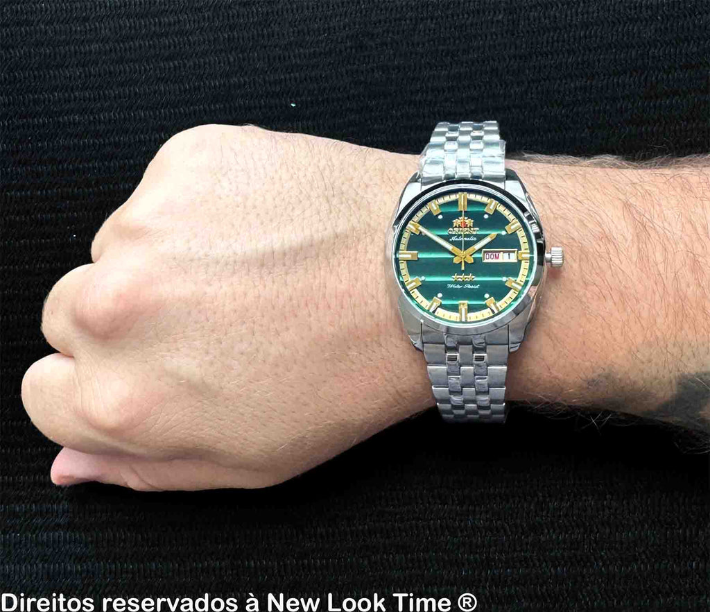 Relógio ORIENT Automático 3 Estrelas Heritage YN6SS019 E1SX *Safira
