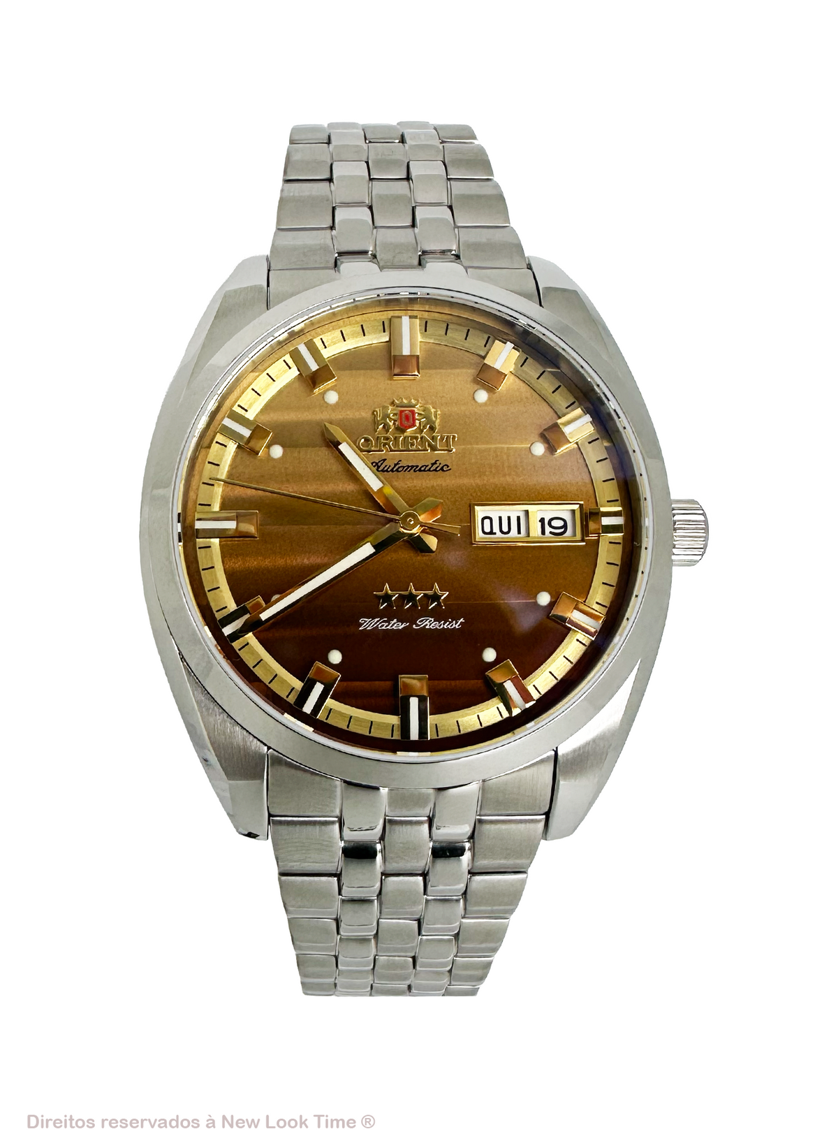 Relógio ORIENT Automático 3 Estrelas Heritage YN6SS019 N1SX *Safira