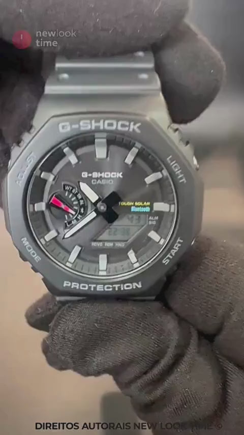 Relógio Casio G-SHOCK Carbon Core Guard GA-B2100-1ADR *Bluetooth e Tough Solar