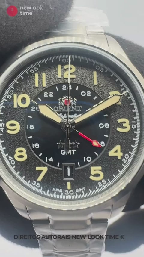 Relógio ORIENT Automático Sport Land GMT 3 Estrelas NH3SS017 P2SX