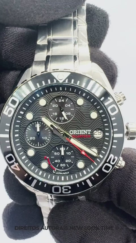 Relógio ORIENT Solartech Cronógrafo MBSSC300 P1SX