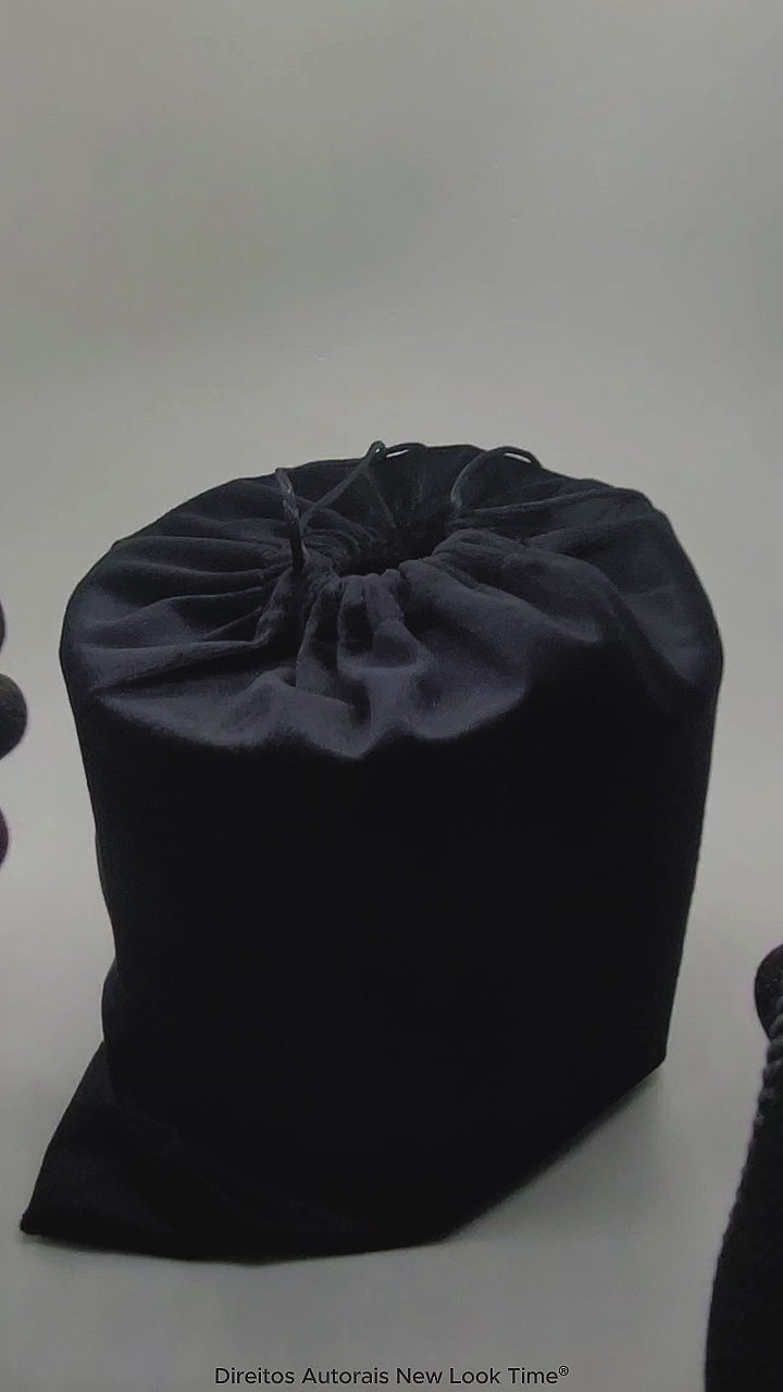 Estojo Simples Hexagonal em Couro Preto para Relógios Automáticos *Watch Winder