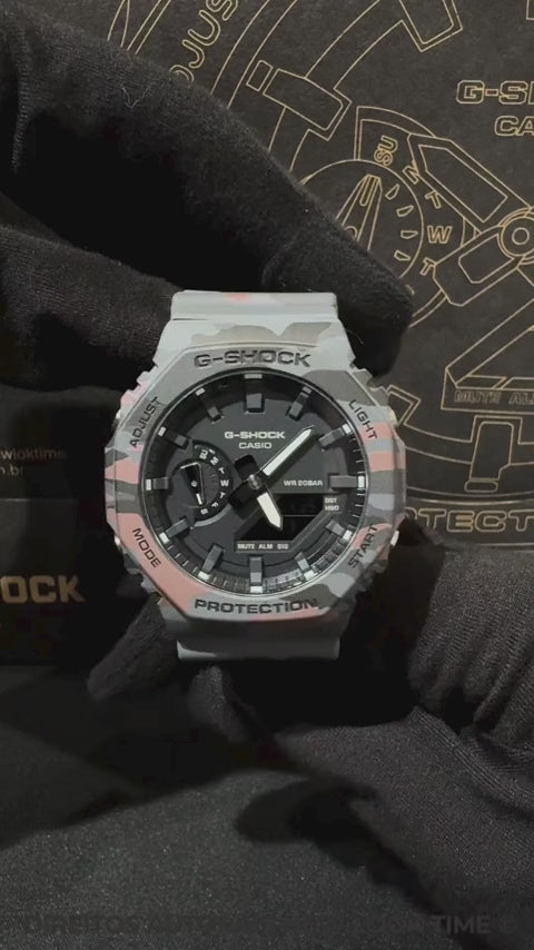 Relógio Casio G-SHOCK GA-2100CM-8A *Carbon Core Guard *Camuflado