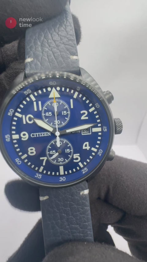 Relógio CITIZEN Masculino Eco Drive Cronógrafo Pilot CA7048-08L