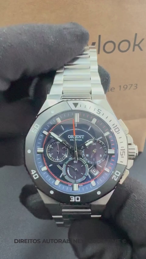 Relógio ORIENT SolarTech Cronógrafo MBSSC277 D1SX