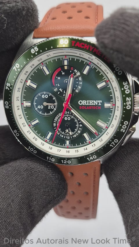 Relógio ORIENT SolarTech Elite Land MBSCC070 *Calendário Perpétuo