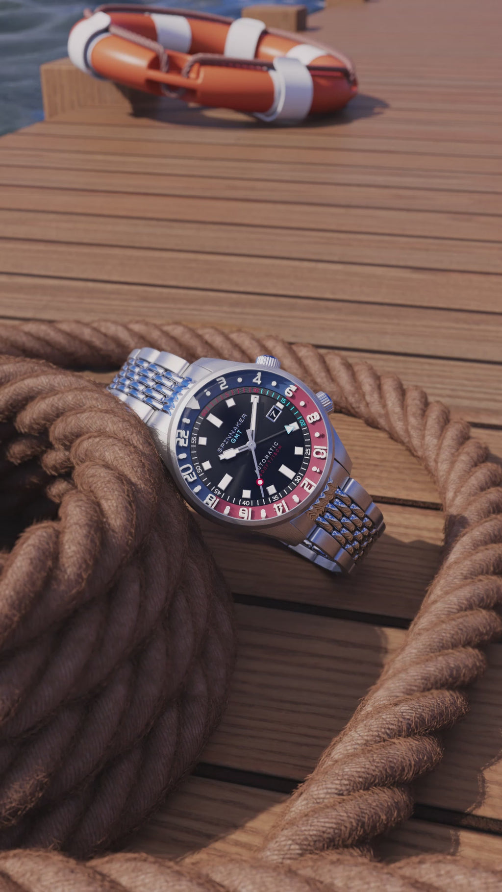Relógio Spinnaker Automático Bradner GMT SP-5121-55 *Kit Pulseira Extra