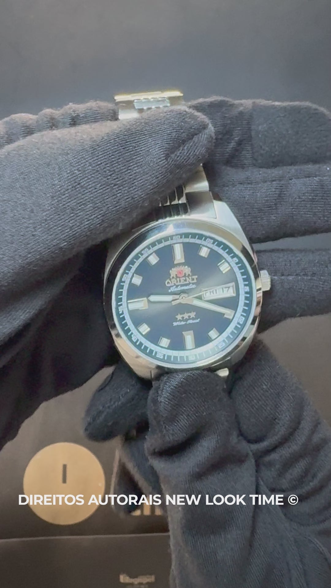 Relógio ORIENT Automático 3 Estrelas Heritage YN6SS004 P1SX *Safira